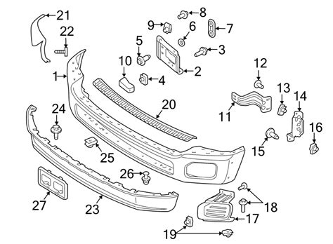 2003 f350 king ranch metal bracket behinf front bumper|Bumper & Components .